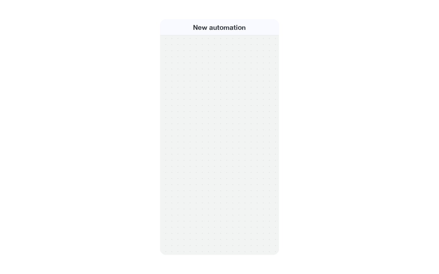 New automation flow building — tag trigger, email, offer, then End